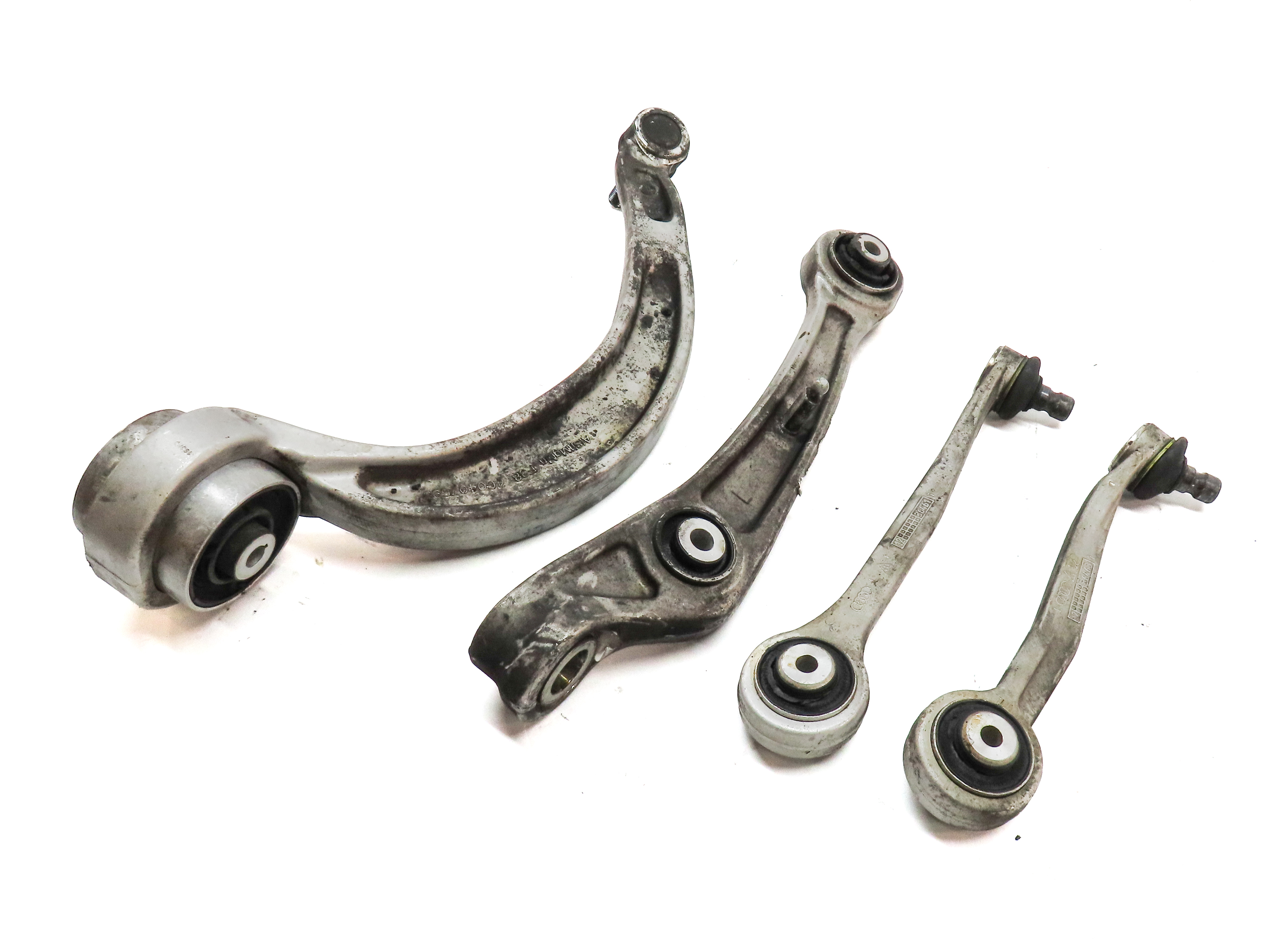 2009-2017 AUDI Q5 (8R) FRONT LEFT DRIVER SIDE FORWARD REARWARD CONTROL ARM SET 4 — exact item pictured